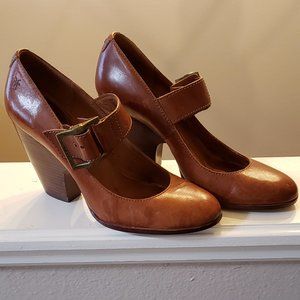 FRYE Womens Brown Leather Heels Shoes size 8.5 US, 39 EUR
